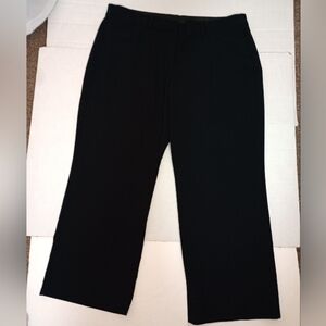 2Pc:Lane Bryant Pants+E. 5th Blouse, Bell Sleeve,Black BttnUp, Strght Leg,Zip,24